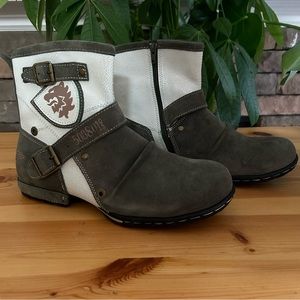 OTTO ZONE Moto Boots for Men Fashion Zipper-up Chukka Boots Casual Shoes size 9